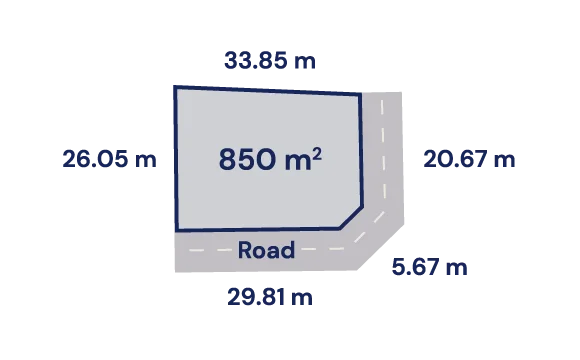 Plot №13 dimensions